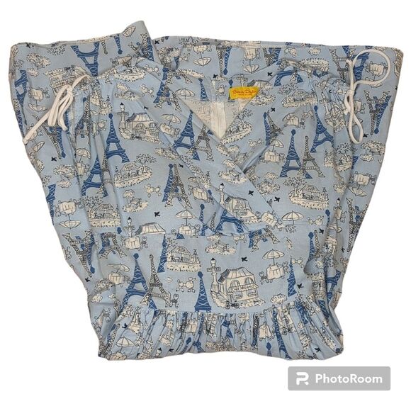 BERNIE DEXTER - Rare Vintage Retro Blue Paris Print Dress, Pin-up Style, M - Picture 6 of 6